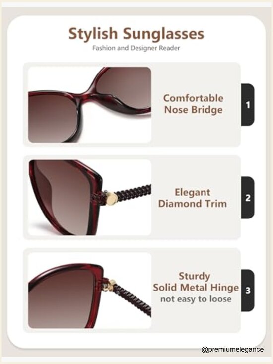Oversized Vintage Sunglasses for Women 2 Pack UV400 Protection Trendy Sunnies main image 6